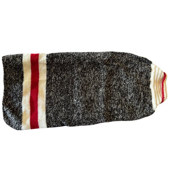 Chilly Dog 100% Wool Hand knit Boyfriend Sweater Shawl Collar Classic Fair Trade - Picture 1 of 16